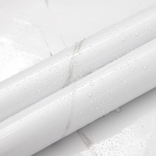 BowLift | Marble Texture Scratch Resistant Tile PVC Single Peel & Stick Tile for Bathroom Backsplash