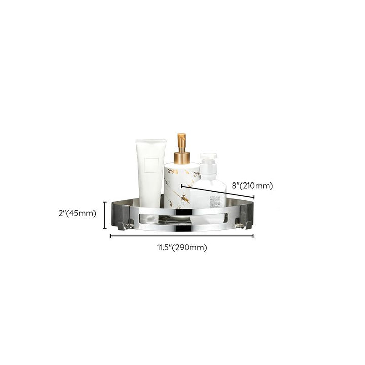 BowLift | Modern Bathroom Hardware Set Silver Bathroom Shelf Bathroom Hardware Set