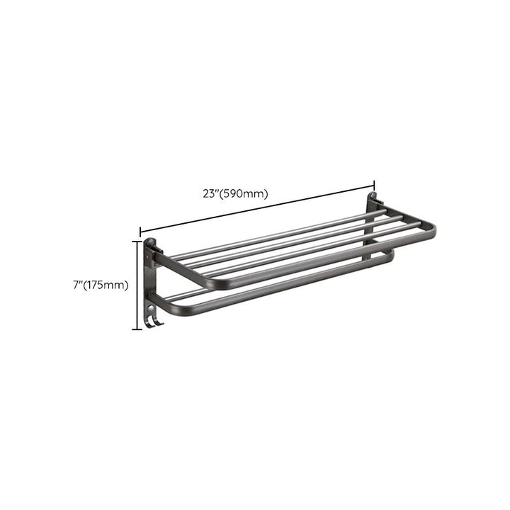 BowLift | Modern Bathroom Fixture Set Towel Bar Gray Bathroom Shelf Bathroom Set