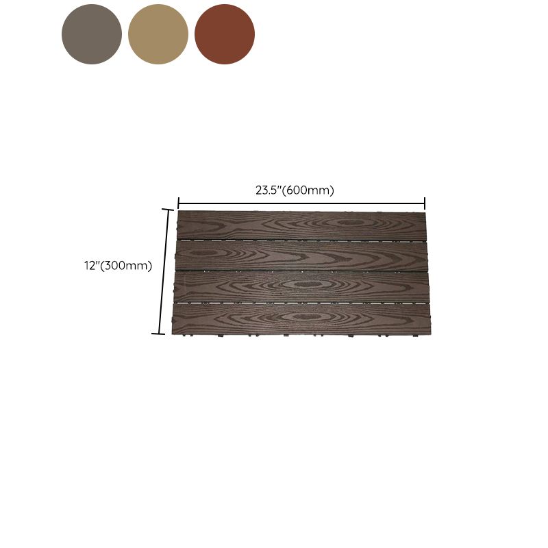 BowLift | 12" X 24" Deck/Pavement Floor Tiles 4-Slat Decking Tiles