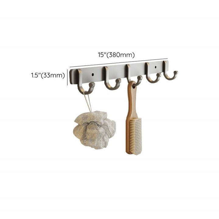 BowLift | Contemporary Bathroom Accessory Set Grey Aluminum Bathroom Accessory Kit