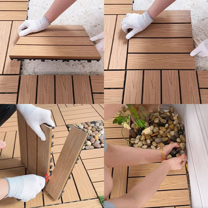 BowLift | Modern Style Square Wood Floor Corrosion-Resistant Outdoor Wood Floor
