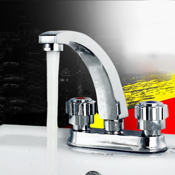 BowLift | Modern Style Vessel Faucet Copper Knob Handle Low Arc Vessel Faucet