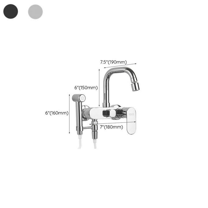 BowLift | Metal Bathtub Faucet Trim Contemporary Lever Handle Bathtub Faucet Trim