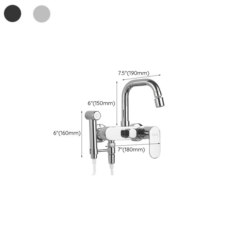 BowLift | Metal Bathtub Faucet Trim Contemporary Lever Handle Bathtub Faucet Trim