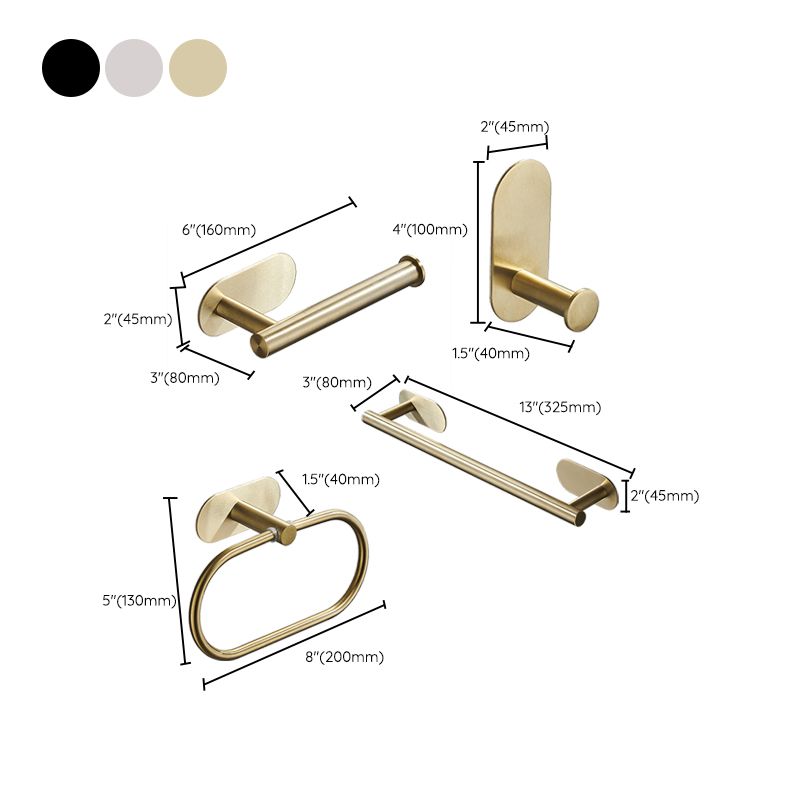 BowLift | 4-piece traditional bathroom hardware set with towel ring/paper holder & bath towel hook