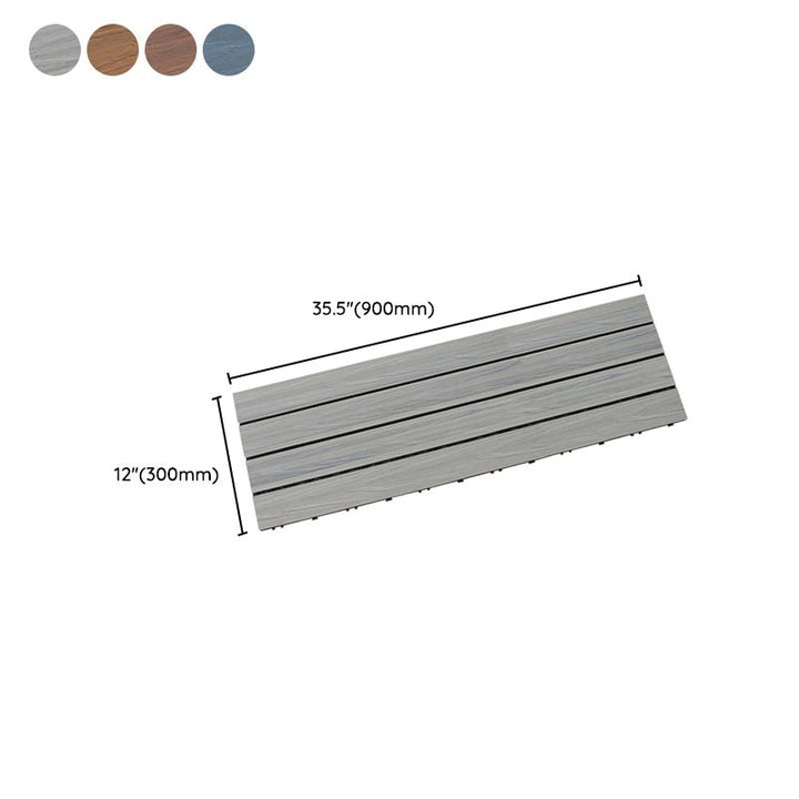 BowLift | Interlocking composite deck tiles Striped pattern patio tiles