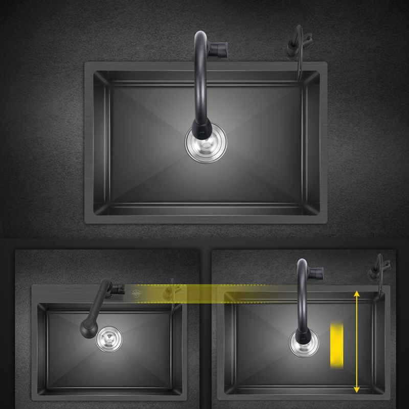 BowLift | Classic sink made of stainless steel built-in sink with scratch-resistant basin for the kitchen