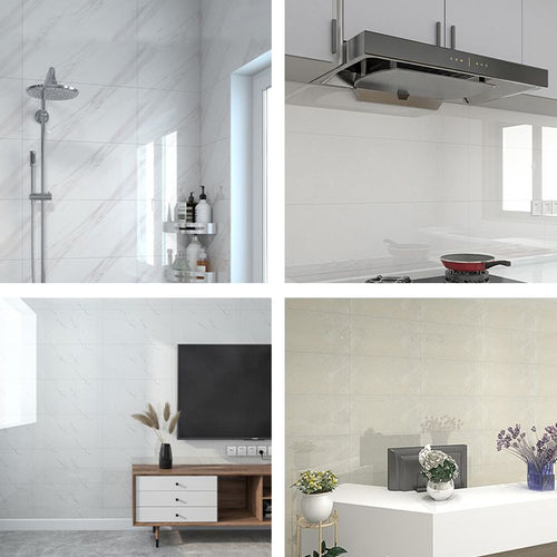 BowLift | Marble Effect Single Tile 30 cm x 60 cm Waterproof Back Tile Rectangular Wall Tile