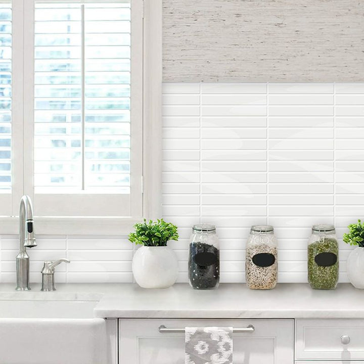 BowLift | Modern Peel & Stick Subway Tiles PVC Rectangular Peel-and-Stick Wall Cladding