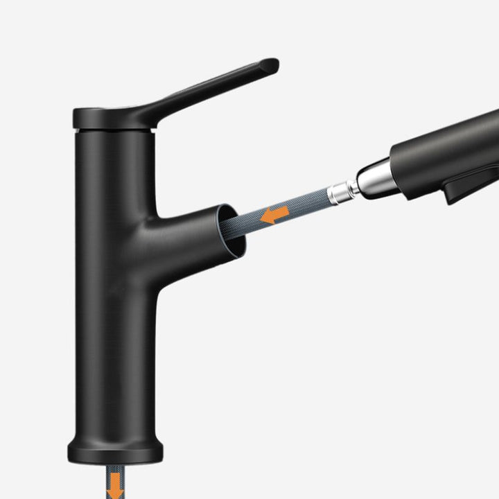 BowLift | Modern Sink Faucet Uniform Color Metal Sink Bathroom Faucet