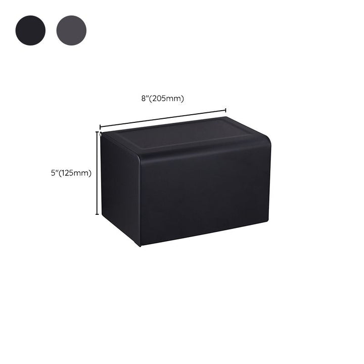 BowLift | Modern Bathroom Accessory Set Matte Black/Grey Bathroom Shelf/Towel Holder & Paper Holder