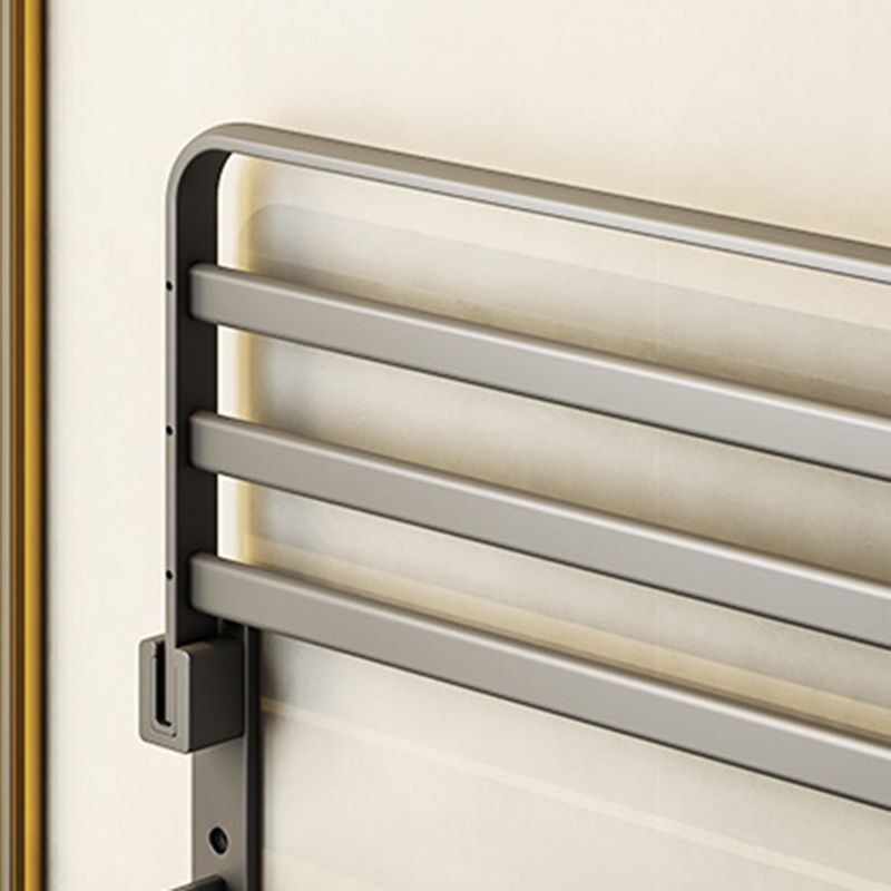 BowLift | Contemporary Bathroom Accessory Set Gray Aluminum Bathroom Shelf/Towel Rack/Bathtub Hook