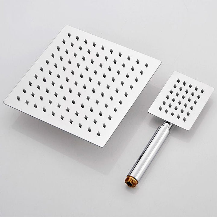 BowLift | Square Metal Double Shower Heads Modern Shower with Shower Hose