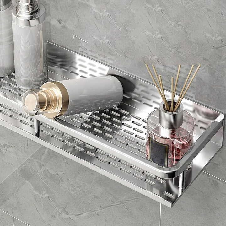 BowLift | Silver Bathroom Accessory Set Metal 1/2/3 - Piece Bathroom Shelf