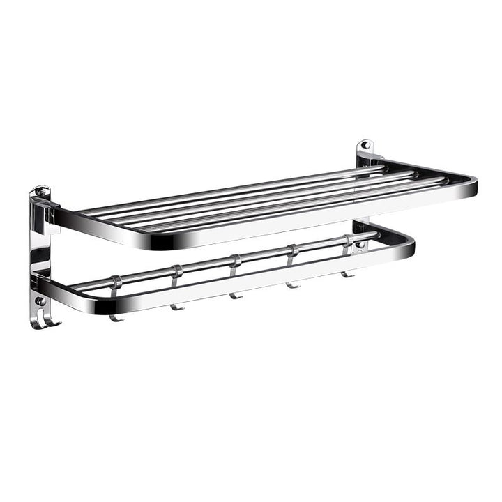 BowLift | Classic Polished Chrome Bathroom Accessory Set Towel Rail/Paper Holder/Bathrobe Hook Included