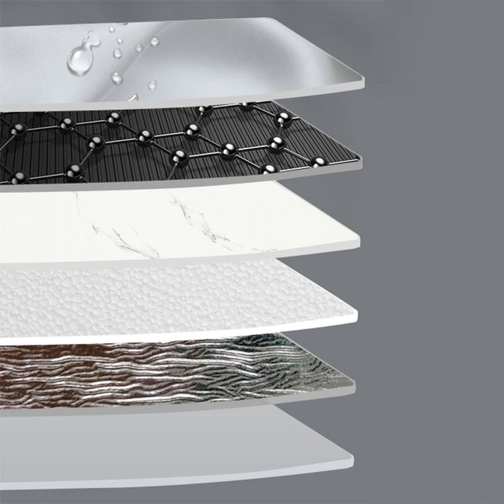 BowLift | Bathroom single tile marble pattern peel-and-stick tiles backing plate