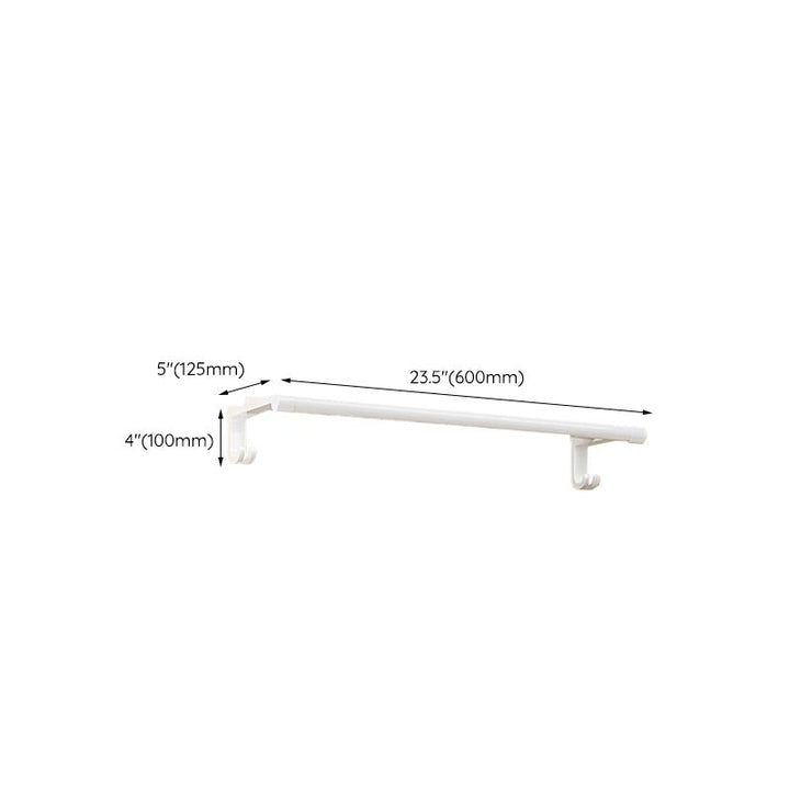 BowLift | White Bathroom Accessory Set Contemporary Aluminum Bathroom Accessory Kit with Towel Holder