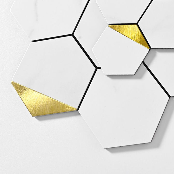 BowLift | Hexagonal Modern Peel and Stick Tiles Mosaic Tiles Peel and Stick Backsplashes