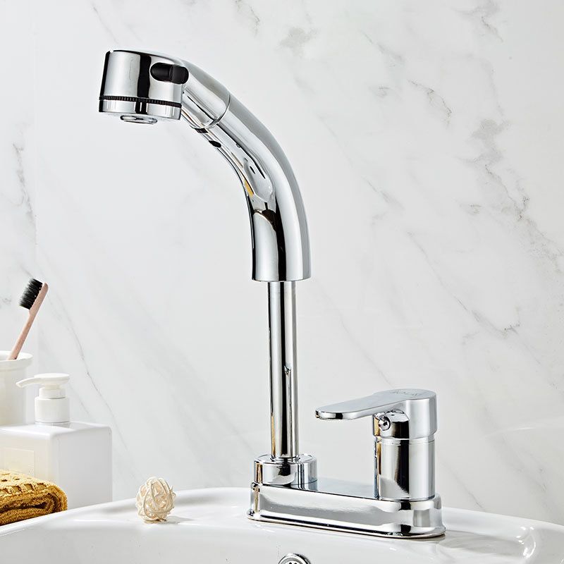 BowLift | Low arc basin mixer with 1 handle for basins with overflow