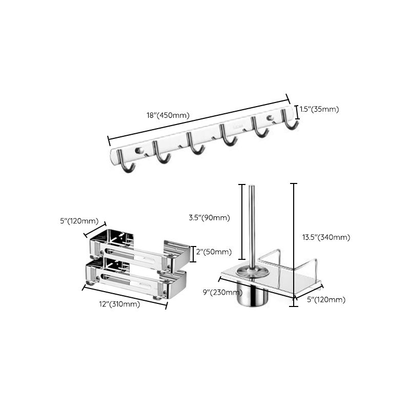 BowLift | Minimalist Bathroom Accessories Set Paper Holder Towel Bar Stainless Steel Bathroom Set