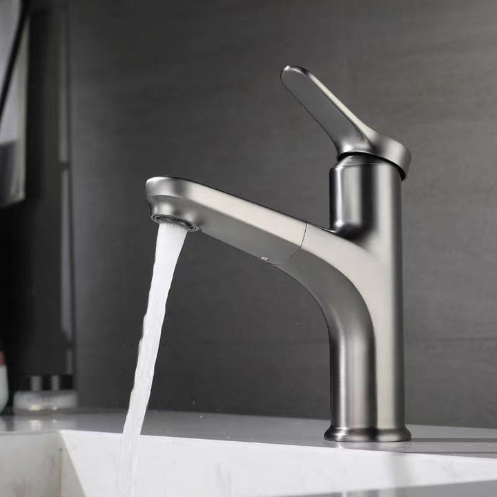 BowLift | Modern Vessel Faucet Brass Lever Handle Swivel Spout Bathroom Vessel Faucet