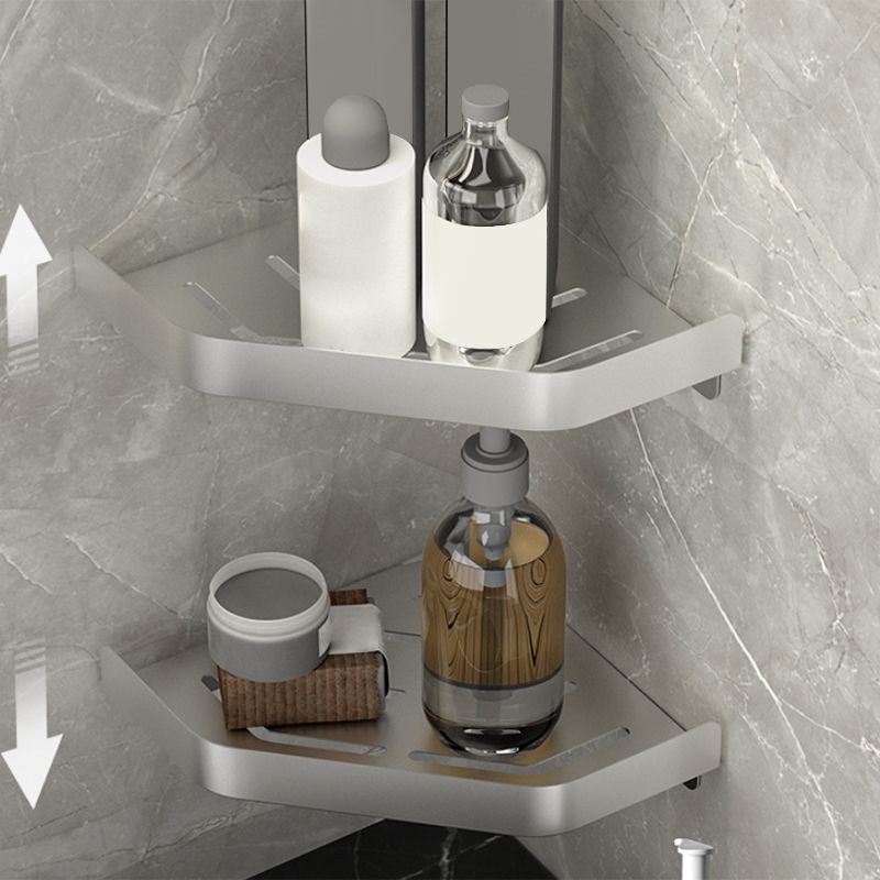 BowLift | Modern Bathroom Accessories Set Silver Bathroom Shelf Towel Holder Bathroom Accessories Kit