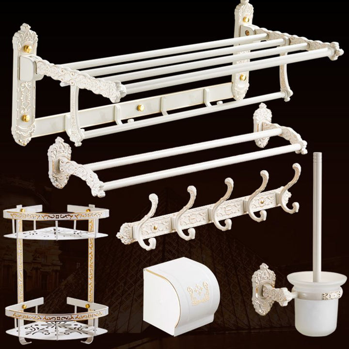 BowLift | Traditional Bath Accessories Set White Bathroom Accessories Hardware Set
