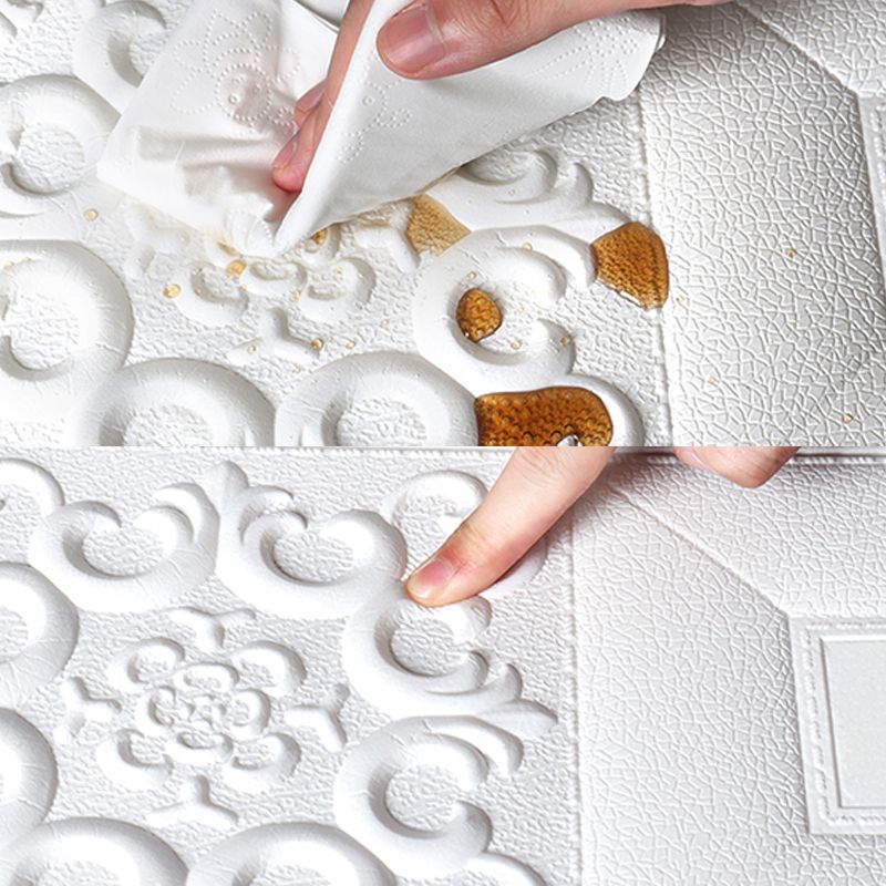 BowLift | Modern Pearl Wall Bowls PVC Wall Access Panel Peel and Stick Wall Tile Set of 10