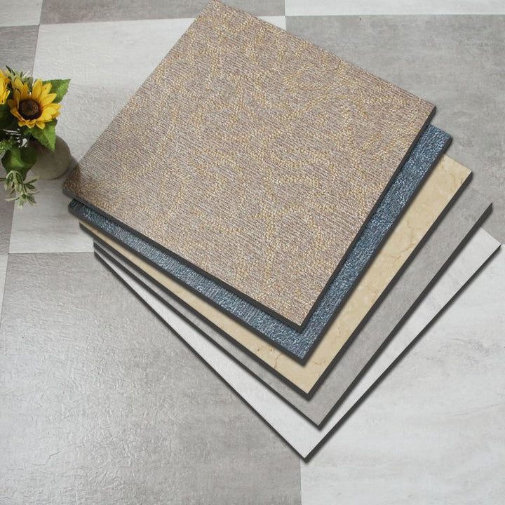BowLift | Square Plastic Floor Water-Repellent Fabric Look Peel & Stick Floor Tiles