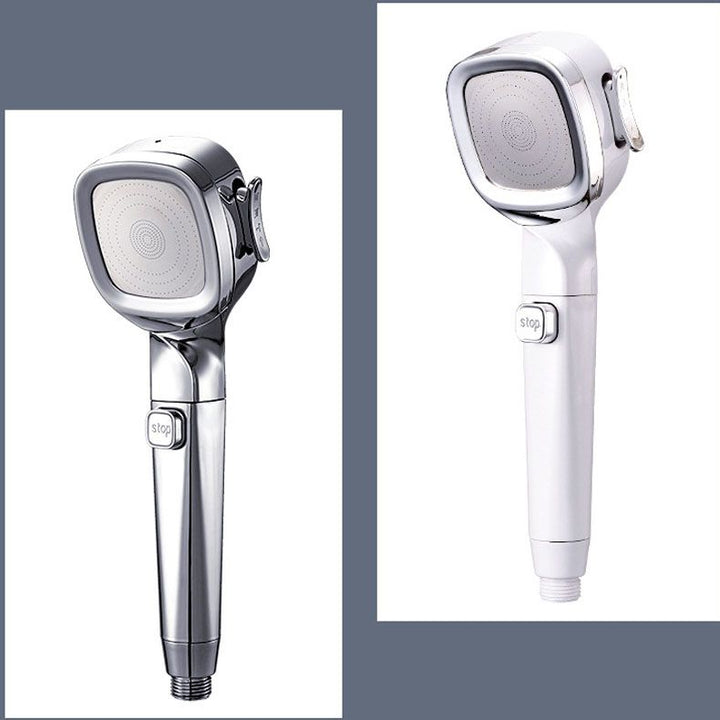 BowLift | 4-Stage Pressure Shower Head One-Button Water Stop Handheld Shower Head