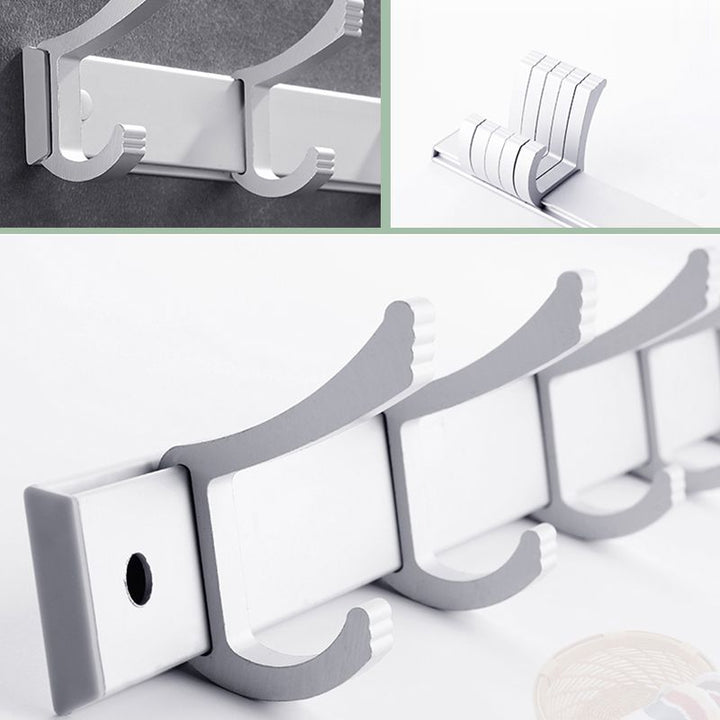 BowLift | Contemporary silver metal bathroom accessory set with towel holder
