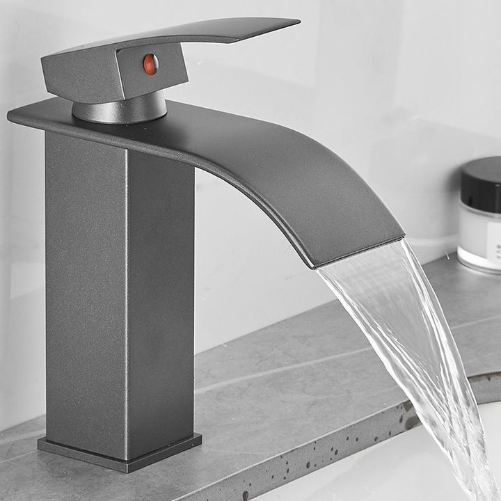 BowLift | Modern Bathtub Faucet Waterfall Spout Lever Handle Brass Sink Faucet