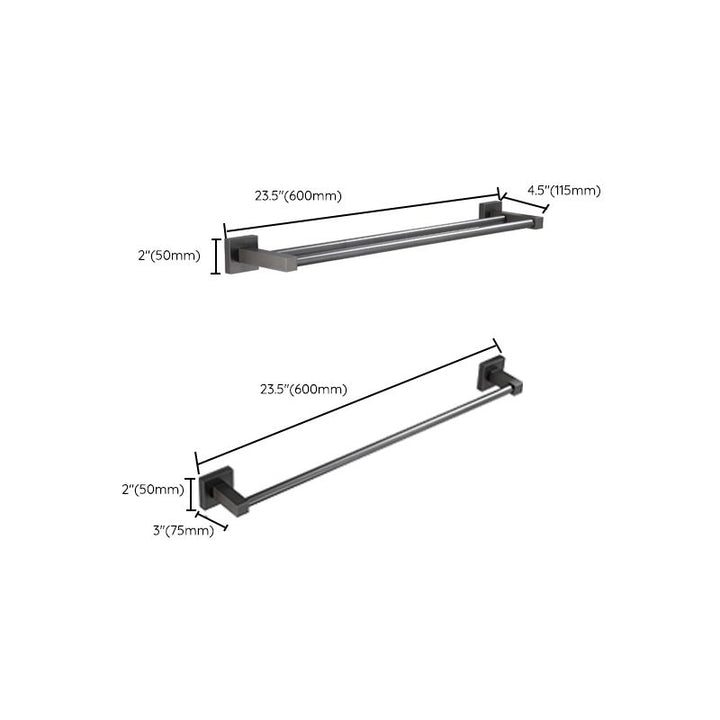 BowLift | Modern Bathroom Accessories Hardware Set Gray Bathroom Hardware Set