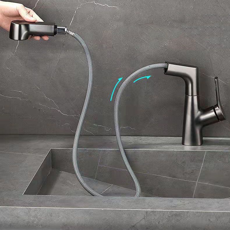 BowLift | Modern centerset faucet with single lever handle for countertop sink bathroom fixture