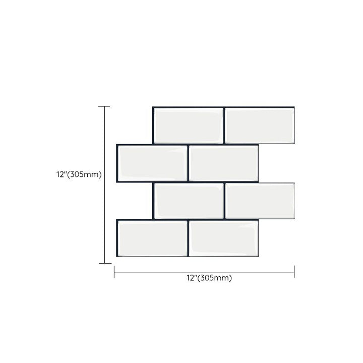 BowLift | Matte Square Peel & Stick Tile Stone Composite Subway Tile for Kitchen Backsplash