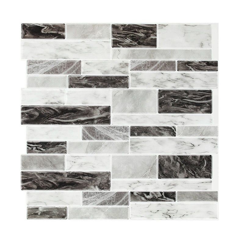BowLift | PVC Peel & Stick Tile Subway Rectangle Stain Resistant Peel & Stick Tile for the Kitchen