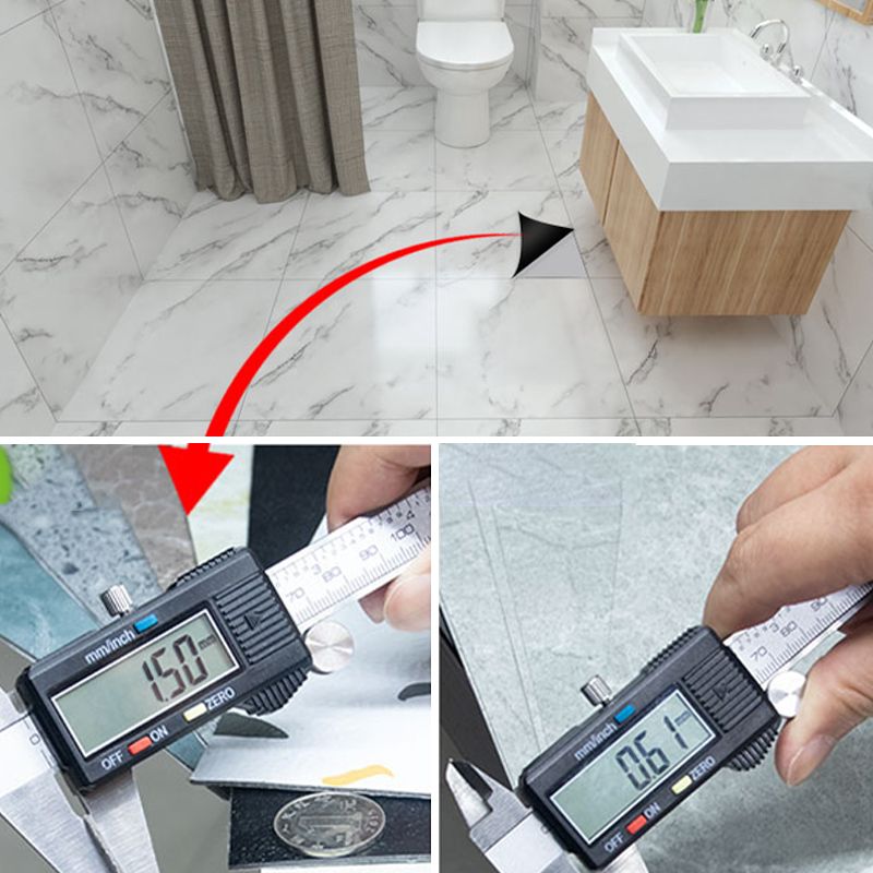 BowLift | Modern PVC Peel and Stick Tile Floor Marble Look Mold Resistant Vinyl Tiles