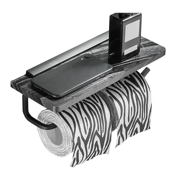 BowLift | Metal and marble bathroom accessories as a single piece or as a set in black