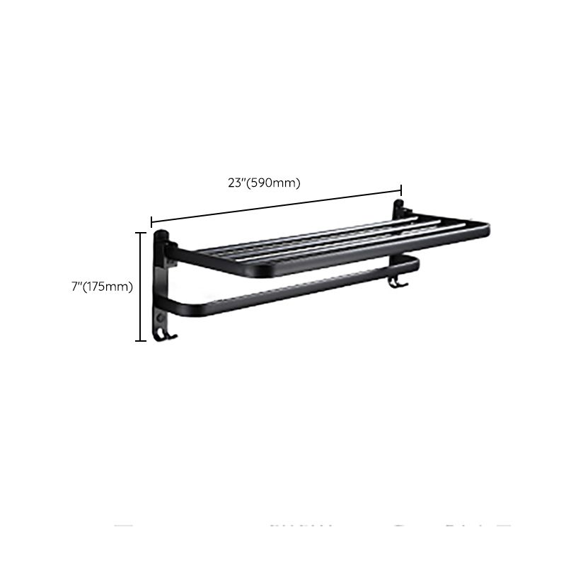 BowLift | Contemporary Bathroom Accessory Set Black Surface Bathrobe Hook/Towel Ring Bar