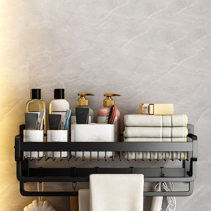 BowLift | Modern black metal bath hardware set towel bar bathroom hardware set