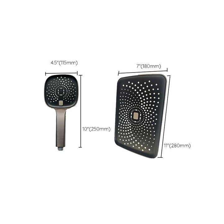 BowLift | Black Large Shower Head Standard Spray Pattern with Hand Shower
