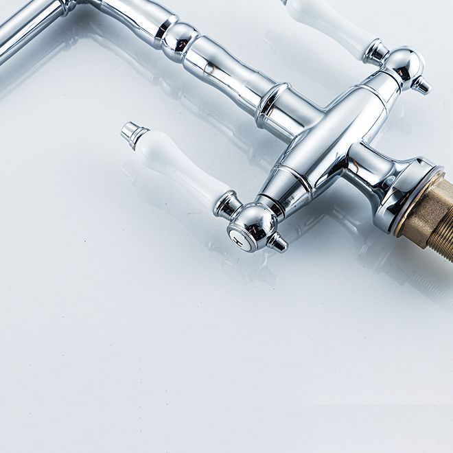 BowLift | Traditional Kitchen Bar Faucet Double Handle High Arc No Sensor Bar Faucet