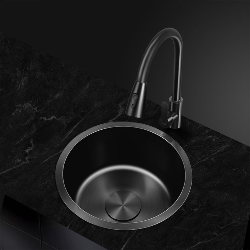 BowLift | Classic Round Sink Stainless Steel Built-in Sink Non-Slip Round Basin for the Kitchen