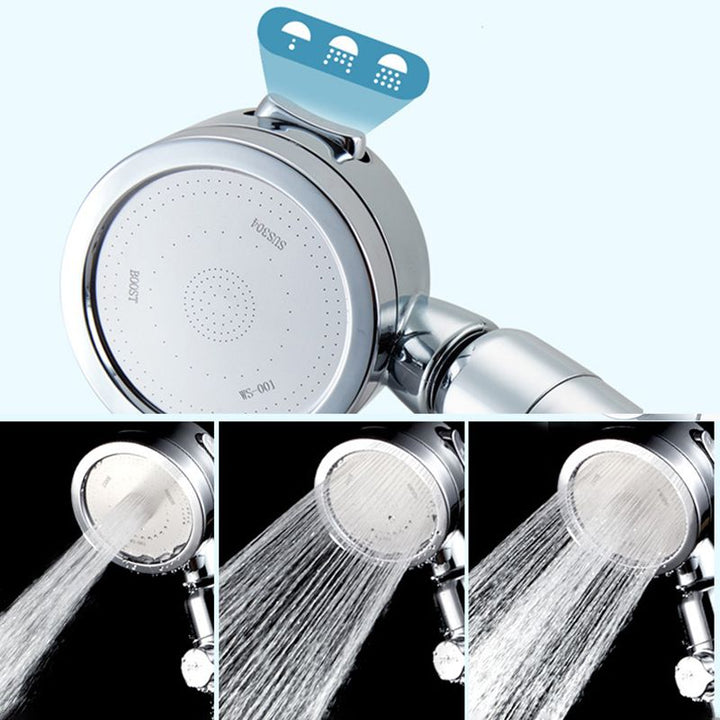 BowLift | Modern Shower Head Adjustable Spray Pattern Rotatable Round Hand Shower