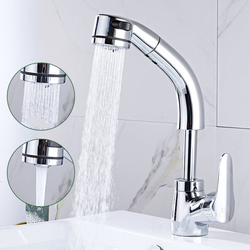BowLift | Modern Simple Vessel Sink Faucet High Arc Bathroom Sink Faucet