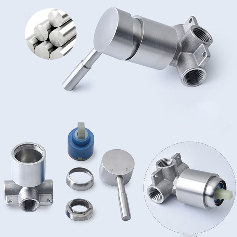 BowLift | Stainless Steel Shower Combination Round Fixed Shower Head with Shower Arm