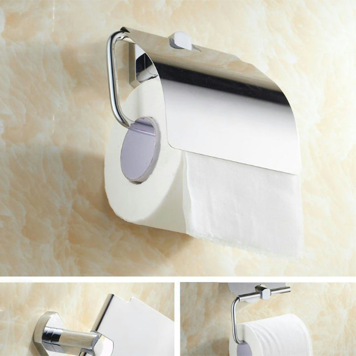 BowLift | Modern bathroom accessory set paper holder towel bar stainless steel bathroom set