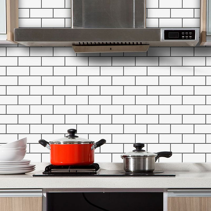 BowLift | Peel & Stick Subway Tile PVC Stain Resistant Rectangular Peel and Stick Tile for the Kitchen