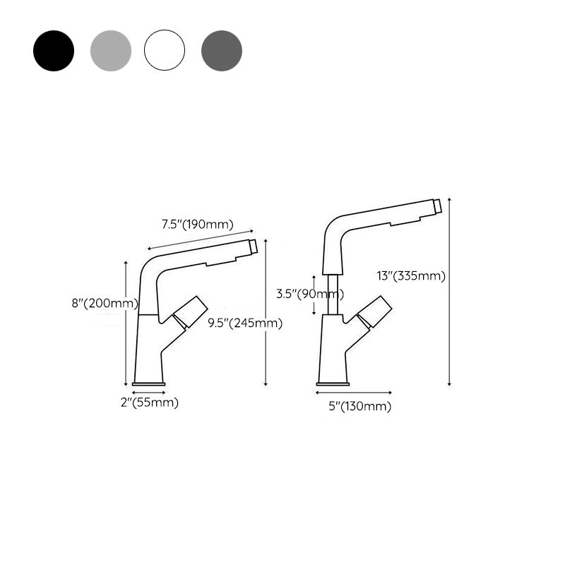 BowLift | Single-Lever Faucet Contemporary Style Basin Faucet for Bathroom